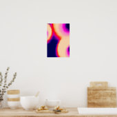 Modern Abstract Geribbeld glas сkleurrijke gradiën Poster (Keuken)