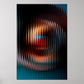 Modern Abstract Geribbeld glas сkleurrijke gradiën Poster (Voorkant)