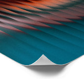 Modern Abstract Geribbeld glas сkleurrijke gradiën Poster (Hoek)