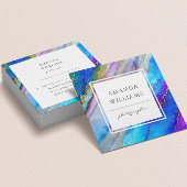 Modern Abstract geschilderd patroonvierkant Vierkante Visitekaartje