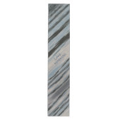 Modern Abstract gestreepte meerwater Medium Tafelloper (Voorkant)