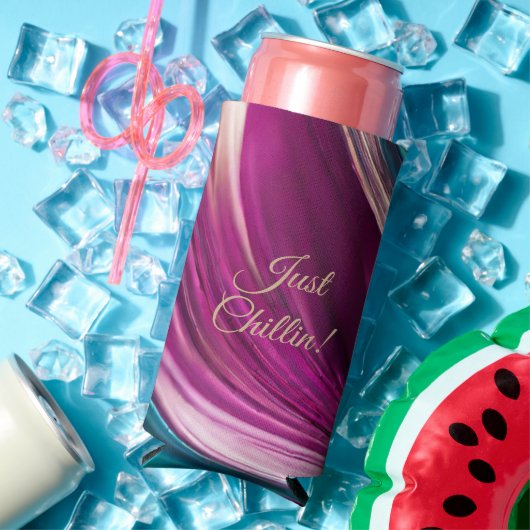 Modern Abstract Gewoon Chillin- Seltzer Blikjeskoeler (Insitu Zomer)