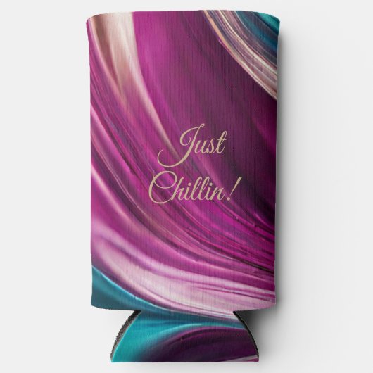 Modern Abstract Gewoon Chillin- Seltzer Blikjeskoeler (Voorkant)