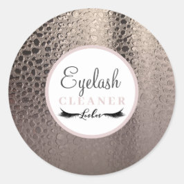 Modern Abstract Glam Pink Rose Gold Lash Cleaner Ronde Sticker