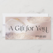 Modern Abstract Glitter Certificaat Cadeau Kaart (Voorkant)