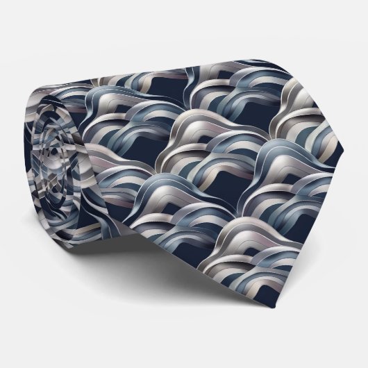 Modern Abstract Golfpatroon Stropdas (Opgerold)