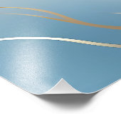 Modern abstract golvend eendengroen roze patroon foto afdruk (Hoek)