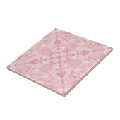 Modern Abstract Gothic Diamond Cross-Roze Mosaic Tegeltje (Zijkant)