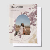 Modern Abstract goud en Paarse Afstuderen Vellum Uitnodigingen (Offset)