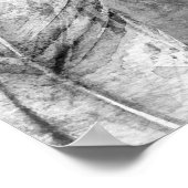 Modern Abstract Goud & Grijs Bloemenmuur Art Poste Poster (Hoek)