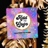 Modern Abstract Goud Vuur Opaal Edelsteen Toevoege Vierkante Visitekaartje