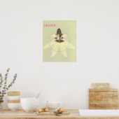 Modern Abstract goudbekkens Poster (Keuken)