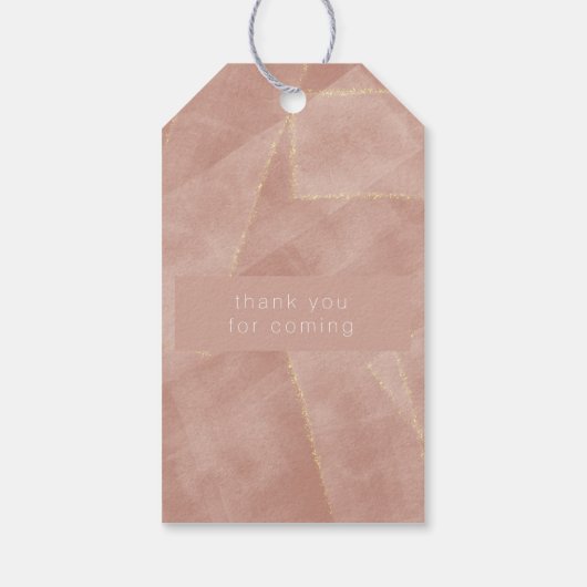 modern abstract goudbruin weddenschap met het Labe Cadeaulabel (Achterkant)