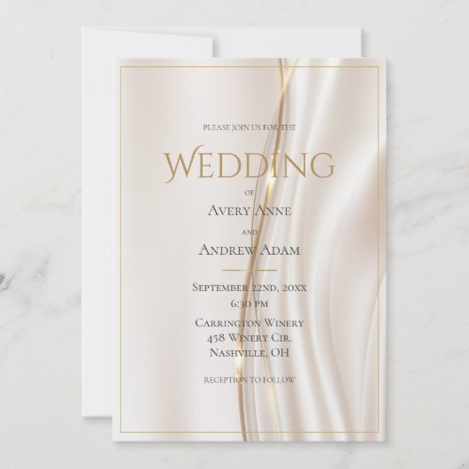 Modern Abstract gouden bruiloft Kaart (Voorkant)