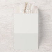 Modern Abstract gouden huwelijk All In One Uitnodiging (Buitenkant)