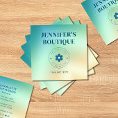 Modern Abstract Gradient Trendy Voeg toe Logo Vierkante Visitekaartje