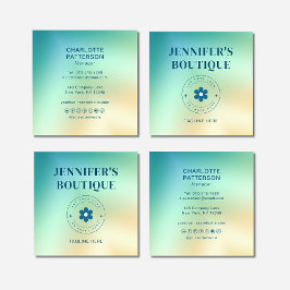 Modern Abstract Gradient Trendy Voeg toe Logo Vierkante Visitekaartje