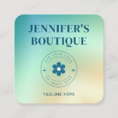 Modern Abstract Gradient Trendy Voeg toe Logo Vierkante Visitekaartje (Voorkant)