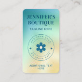 Modern Abstract Gradient Trendy Voeg toe Logo Visitekaartje (Voorkant)