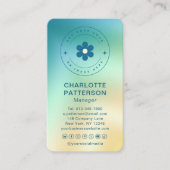 Modern Abstract Gradient Trendy Voeg toe Logo Visitekaartje (Voorkant)