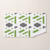 Modern, abstract, grijs, olijfgroen, wit bad handdoek (Handdoek)
