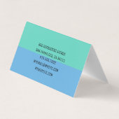 Modern Abstract groen en blauw Visitekaartje (Achterkant)