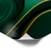Modern Abstract groen en goud- Perfect Poster (Hoek)