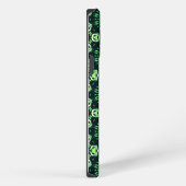 Modern Abstract Groen Fractal Art Pattern Initiaal iPhone Hoesje (Rechterkant)