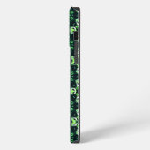 Modern Abstract Groen Fractal Art Pattern Initiaal iPhone Hoesje (Linkerkant)