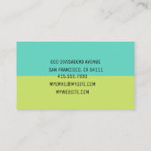 Modern Abstract Groen & Geel Professioneel Visitekaartje (Achterkant)