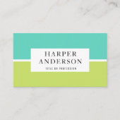 Modern Abstract Groen & Geel Professioneel Visitekaartje (Voorkant)