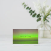 Modern Abstract groen gloed minimalistisch script Visitekaartje (Staand voorkant)