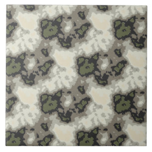 Modern Abstract Groen Grijze Mottled Marble Patter Tegeltje