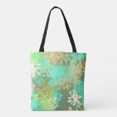 Modern Abstract groen lederen patroon Tote Bag (Achterkant)