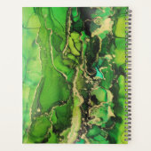 Modern Abstract Groen Zwart Goud Planner (Achterkant)