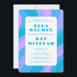 Modern Abstract Groovy Roze Blu Custom Bar Mitzvah Kaart<br><div class="desc">Perfecte kaart om een vleermuis mitswa, bar mitswa of andere joodse viering aan te kondigen! Hand gemaakte kunst voor jou. VOLLEDIG ! Klik op "Personaliseren" hierboven om de tekst te bewerken. Klik op "bewerken met ontwerpgereedschap" om de lettertypen, kleuren en plaatsingen aan te passen en om het ontwerp aan de...</div>