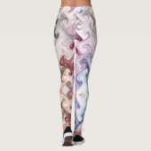 modern abstract H,i letters met kleurrijk zwenkend Leggings (Achterkant)