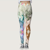 modern abstract H,i letters met kleurrijk zwenkend Leggings (Voorkant)