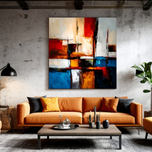 Modern Abstract: handgemaakt kunstenaarschap Canvas Afdruk