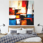 Modern Abstract: handgemaakt kunstenaarschap Canvas Afdruk (Insitu (Slaapkamer))