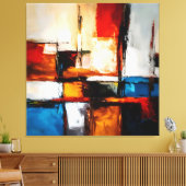 Modern Abstract: handgemaakt kunstenaarschap Canvas Afdruk (Insitu (Woonkamer))