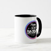 Modern Abstract Happy 50th Birthday Mok (Voorkant rechts)