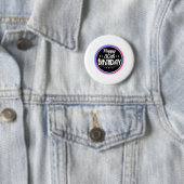 Modern Abstract Happy 50th Birthday Ronde Button 5,7 Cm (In situ)