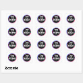 Modern Abstract Happy 70th Birthday Vierkante Sticker (Vel)