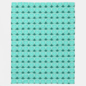 Modern Abstract hart - Aqua en Turquoise Fleece Deken (Voorkant)
