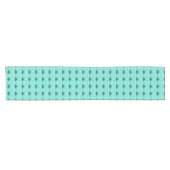 Modern Abstract hart - Aqua en Turquoise Korte Tafelloper (Horizontaal)