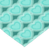 Modern Abstract hart - Aqua en Turquoise Tafelkleed (Gekanteld)
