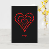 Modern Abstract Heart “Always” Love Card Kaart (Gele Bloem)