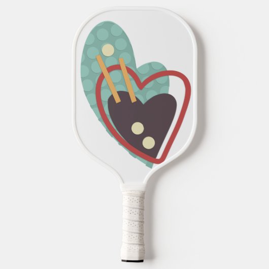 MODERN ABSTRACT "HEART" ONTWERPPKLEBALPADDLE PICKLEBALL PADDLE (Achterkant)