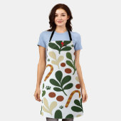 Modern Abstract Holly & Paw Print Pattern Christma Schort (Gedragen)